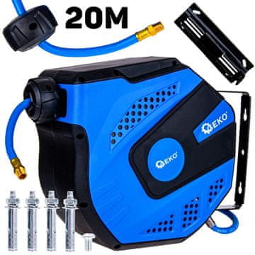 GEKO Produžno crijevo za kompresor za montažu na zid na kolutu 20 m 17 bara