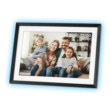 Krüger&Matz Digitalni okvir za fotografije osjetljiv na dodir Wi-Fi 10,1″ crni APP s LED RGB pozadinskim osvjetljenjem