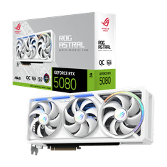 ASUS ROG Astral GeForce RTX 5080 White OC Edition grafička kartica, 16GB GDDR7 (90YV0LV4-M0NA00)