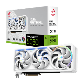ASUS ROG Astral GeForce RTX 5080 White OC Edition grafička kartica, 16GB GDDR7 (90YV0LV4-M0NA00)