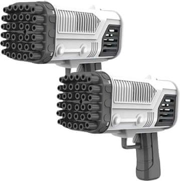 JOJOY® Pištolj za mjehuriće od sapunice, puhanje mjehurića, 69 rupa, šarene LED svjetiljke (1+1 Gratis) | BUBBLEPUFF