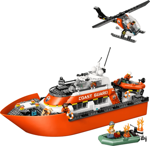 City 60504 Coast Guard Rescue Boat & Helicopter