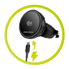 Mobile-origin CA24 auto punjač, 25 W, MagSafe, Qi2, crni