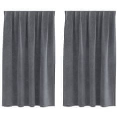 Vidaxl Zavjese za zamračivanje 2 pcs Svijetlo siva 140 x 140 cm Baršun