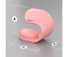 Manta STELIO JUNIOR punjač za pametni sat, za model Stelio Junior 4G / Stelio Junior Pro AI 4G, roza (puderasto roza)