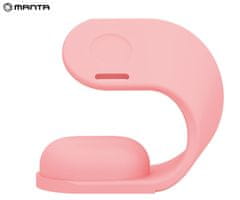 Manta STELIO JUNIOR punjač za pametni sat, za model Stelio Junior 4G / Stelio Junior Pro AI 4G, roza (puderasto roza)