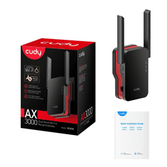 Cudy WiFi pojačivač signala AX3000 WiFi 6 Mesh Repeater, crni