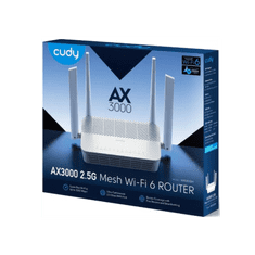 Cudy Wi-Fi router AX3000 2.5G Wi-Fi 6 Mesh, bijeli