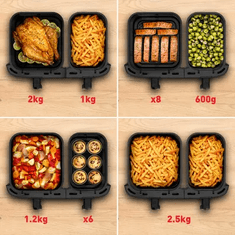 Tefal Zračna friteza Dual Easy Fry XXL EY9428E0, crna
