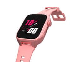 Manta Stelio Junior PRO AI 4G dječji pametni sat, GPS+WIFI+LBS lociranje, SOS tipka, roza (puderasto ružičasta)