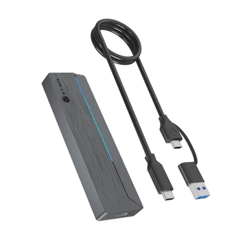 IcyBox IB-1826MCL-CU31 kućište za M.2 NVMe/SATA SSD s USB-C 3.2 Gen 2 sučeljem i RGB svjetlima