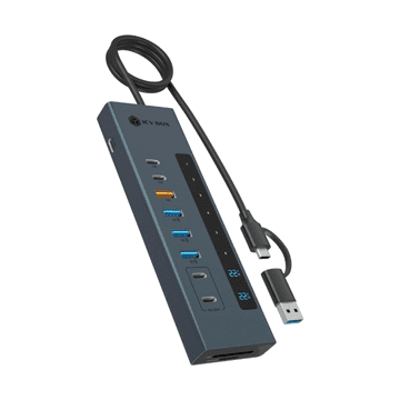 IcyBox IB-HUB1742CR-C2PD 11-v-1 hub USB-C, PD sučelje i čitač kartica