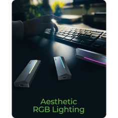 IcyBox IB-1826MCL-CU31 kućište za M.2 NVMe/SATA SSD s USB-C 3.2 Gen 2 sučeljem i RGB svjetlima