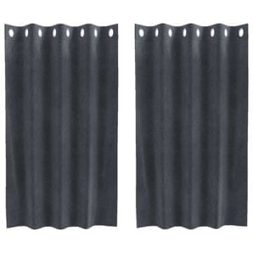 Vidaxl Zavjese za zamračivanje 2 pcs Svijetlo siva 140 x 140 cm Baršun
