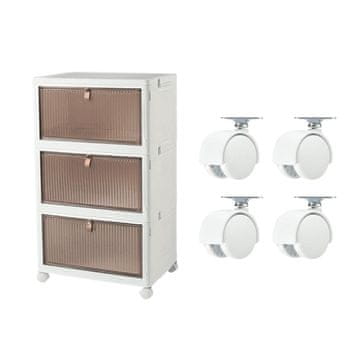 HOME & MARKER® Sklopiva kutija za pohranu s kotačićima – tekstilna kutija s poklopcem | ORGABOXWHEEL