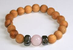 AWG Drvena narukvica - cedar i rogač - perle 10 i 12 mm