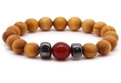 AWG Drvena narukvica - cedar i citrin - perle 10 i 12 mm