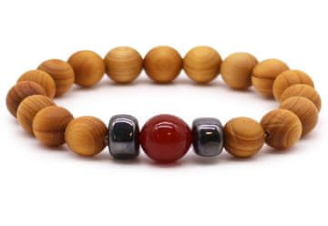 AWG Drvena narukvica - cedar i citrin - perle 10 i 12 mm