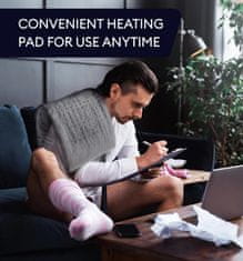 HOME & MARKER® Grijaća podloga za ublažavanje bolova – 3 razine grijanja, 30×60 cm, periva navlaka | WARMYGRAY