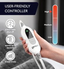 HOME & MARKER® Grijaća podloga za ublažavanje bolova – 3 razine grijanja, 30×60 cm, periva navlaka | WARMYGRAY