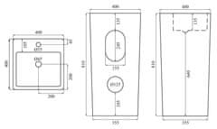 Calani Samostojeći umivaonik Calani Frida