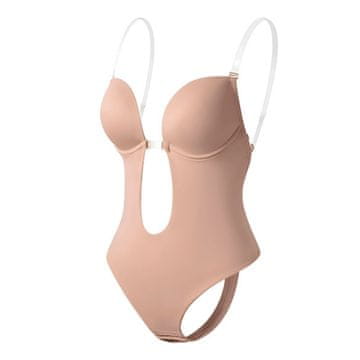 VIVVA® Ženski bodi za oblikovanje s otvorenim leđima, mekani i prozračni materijal, podesive naramenice | SILKLINE