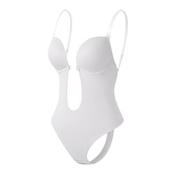 VIVVA® Ženski bodi za oblikovanje s otvorenim leđima, mekani i prozračni materijal, podesive naramenice | SILKLINE