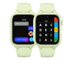Manta Stelio Junior PRO AI 4G dječji pametni sat, GPS+WIFI+LBS lokacija, SOS tipka, zelena (Pistacchio Green)