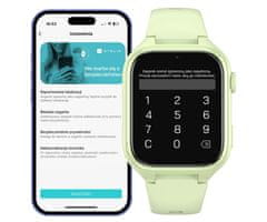 Manta STELIO JUNIOR dječji pametni sat, 4G LTE, SOS tipka, zelena (Pistacchio Green)