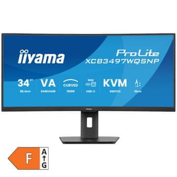 iiyama ProLite XCB3497WQSNP-B1 86,7cm (34") UWQHD VA 120Hz HDMI/DP/USB-C zvučnici monitor