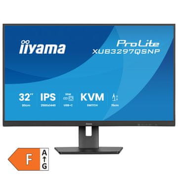 iiyama ProLite XUB3297QSNP-B1 80cm (32") WQHD 2K IPS HDMI/DP/USB-C LAN KVM zvučnici monitor