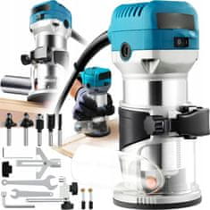 Dexxer Set stolne glodalice od 2000 W, glodalica 6-8 mm do 33 000 okretaja u minuti