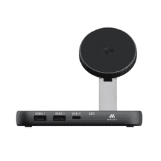 Misura MH14 2-u-1 Sklopivi bežični punjač s integriranim 6-portnim USB-C hubom