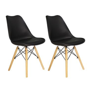 Aga 2x Stolice za blagovaonicu MR2035 Crna