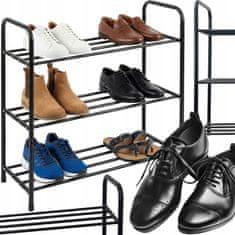 Dexxer Metalni stalak za cipele s organizatorom za cipele s 3 police