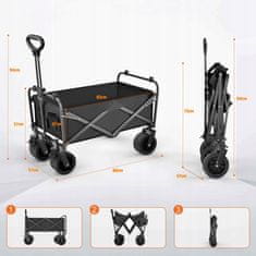 Dexxer Sklopiva transportna kolica za plažu i kampiranje 88 cm
