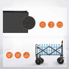 Dexxer Sklopiva transportna kolica za plažu i kampiranje 88 cm