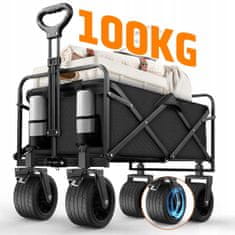 Dexxer Sklopiva transportna kolica za plažu i kampiranje 88 cm