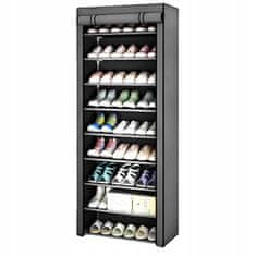 Dexxer Prijenosni ormar s policama za odjeću ili obuću 160 cm s poklopcem sivi