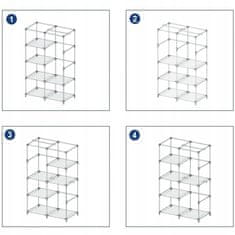 Dexxer Prijenosni ormar s policama za odjeću 160 cm s poklopcem sivi