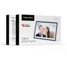 Krüger&Matz Digitalni okvir za fotografije osjetljiv na dodir Wi-Fi 10,1″ crni APP s LED RGB pozadinskim osvjetljenjem