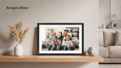 Krüger&Matz Digitalni okvir za fotografije osjetljiv na dodir Wi-Fi 10,1″ crni APP s LED RGB pozadinskim osvjetljenjem