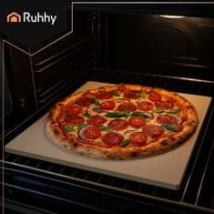 Ruhhy Šamotni kamen za pečenje pizze ili kruha s loparom