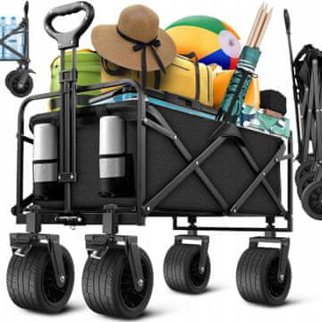 Dexxer Sklopiva transportna kolica za plažu i kampiranje 88 cm