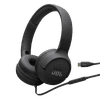 JBL Tune 520C žičane slušalice, USB-C, Hi-Res Audio, mikrofon, crne (JBLT520CBLK)