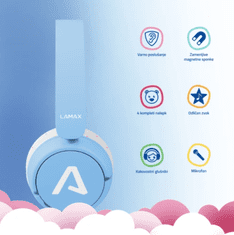 LAMAX SoundKid1 dječje žičane slušalice, ograničenje glasnoće 85 dB, plave (LXOHMSOKI01LA)