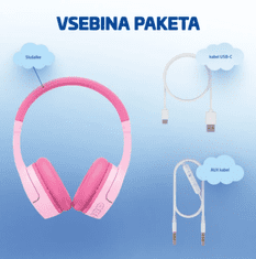 LAMAX BaseKid1 dječje bežične slušalice, ograničenje glasnoće 85 dB, ružičaste (LXOHMBAKI01PA)