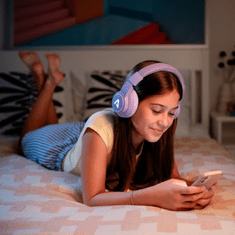 LAMAX GlowKid1 dječje bežične slušalice, LED osvjetljenje, 85 dB, plave (8595724902928)