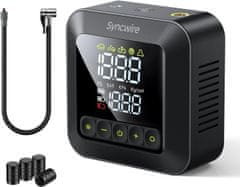 Nikcorp Syncwire Mini prijenosna električna pumpa za gume, 10.35 bara, 150 PSI, LCD zaslon, za auto, bicikl i lopte