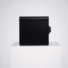 Nikcorp Oklopni kućni sef s elektroničkom bravom i ključem, čelični, 25x35x25 cm, crni, alarmni sustav, montaža na zid